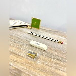 Kate Spade New York Gold Polka Dots Pencil Pouch NWT